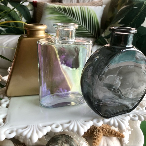 New! Set of 3 Floral Vases - Picture 1 of 4